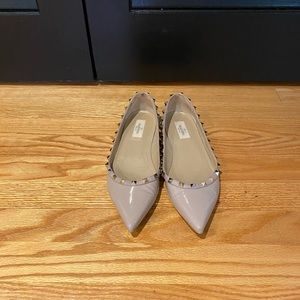 Valentino patent rockstud ballet flats, size 40
